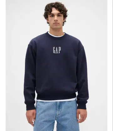 헤비웨이트 오버 사이즈 GAP 로고 스웨트 셔츠