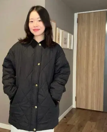 시마무라 ammy Lutique 코듀로이 옷깃 퀼트 코트 L