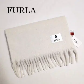 FURLA(훌라) 알파카 울 대형 머플러 스톨 화이트 계열