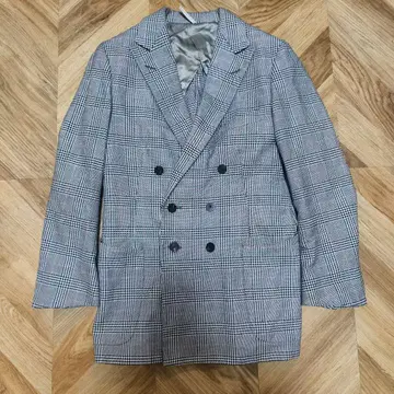 엠즈 블랙 체크 무늬 자켓 사이즈 38