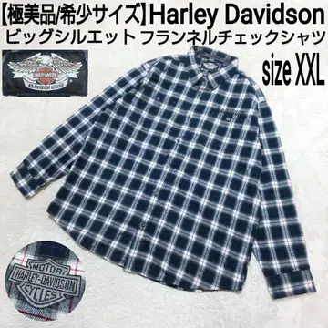 컨디션 최상 HarleyDavidson 플란넬 체크 셔츠 빅 실루엣