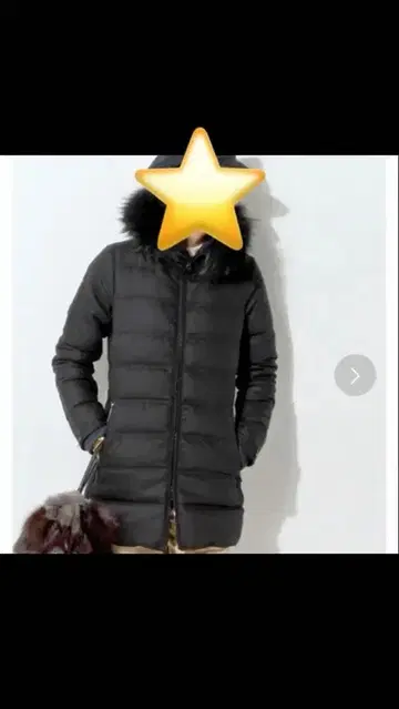 새상품급 DUVETICA (후드 부착 블랙 다운 코트)