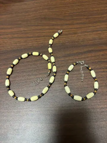 야마삐 프로듀스. 야마시타 토모히사 착용 비즈 목걸이와 팔찌 세트