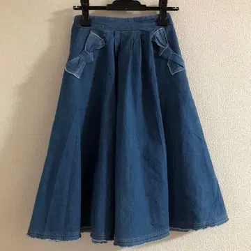 M'S GRACY 리본 데님 스커트 36
