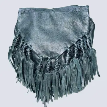 DAY&MOOD 블랙 소가죽 프린지 백팩 미국에서 5만 구매