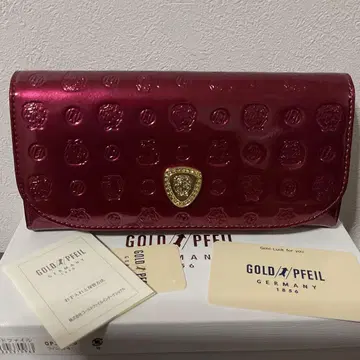 개점 세일 미사용 새상품 새상품급 골드 파일 가죽 로고 장지갑 1