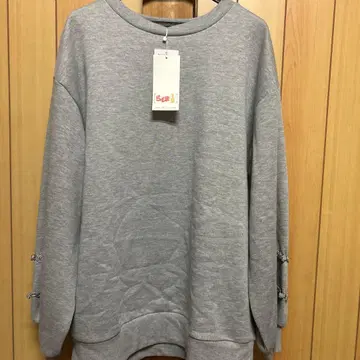 편안한 그레이 트레이닝복 소매 장식 포함