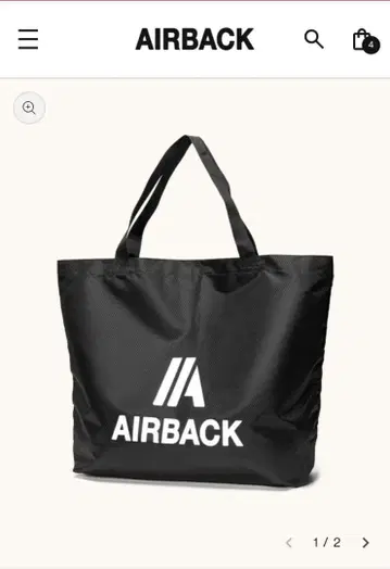AIRBACK 블랙 토트백 빅