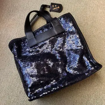 FURLA 스팽글 백 네이비
