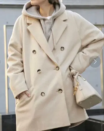 Deuxieme Classe 쇼트 더블 코트 베이지