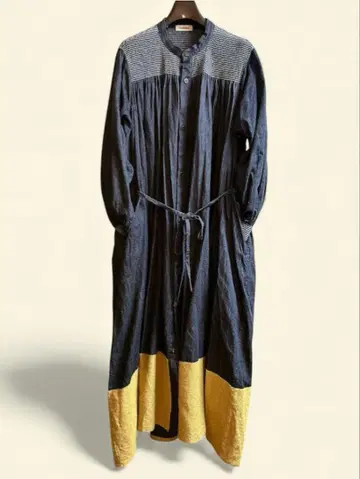 플랜테이션 원피스 plantation 긴팔 인디고 염색