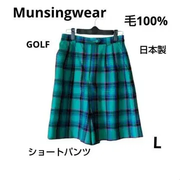 먼싱웨어 울 100% 체크 숏팬츠 L 골프