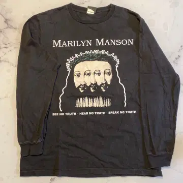 곧 종료 Marilyn Manson 롱 슬리브 티셔츠