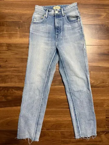 YANUK 야누크 하이라이즈 아네트 스트레이트 데님 청바지 파랑 블루