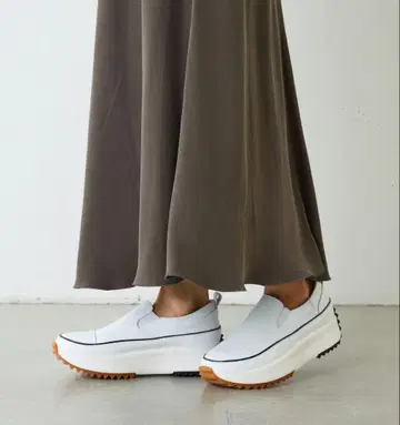 미사용 새상품 BEARDSLAY 비어즐리 가죽 슬립온 WH 23.5cm