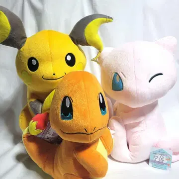 포켓몬 봉제 인형 묶음 판매 라이츄 뮤우 파이리