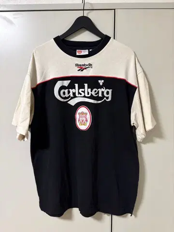 리버풀 Reebok Carlsberg 로고 반팔 T셔츠