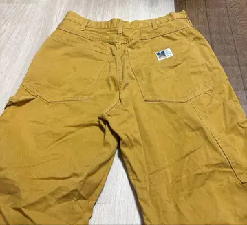 EDWIN 머스타드 워크 팬츠 백 포켓 부착 M