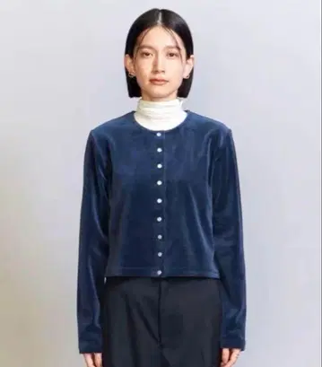 BEAUTY&YOUTH 벨로아 컴팩트 가디건 네이비