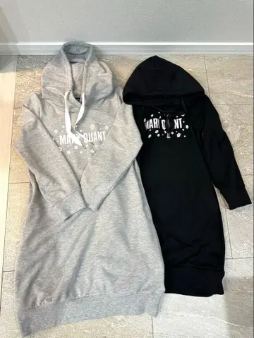 후드 부착 맨투맨 2색 세트