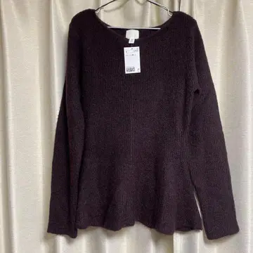 H&M 리브 니트 페플럼 니트