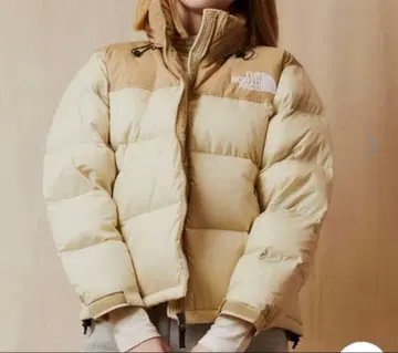 THE NORTH FACE 베이지 다운 자켓 눕시