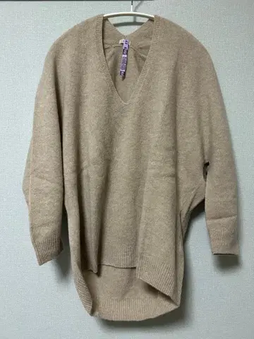 IENA 이에나 홀 의류 코쿤 V넥 풀오버 베이지