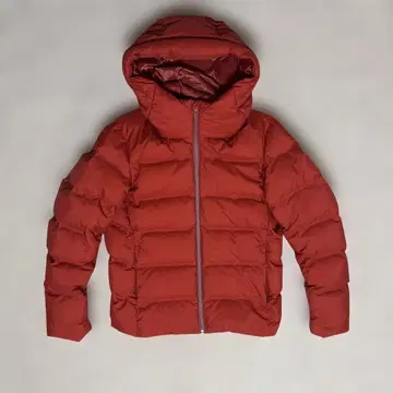 UNIQLO 심리스 다운 후드티 자켓 M 오렌지