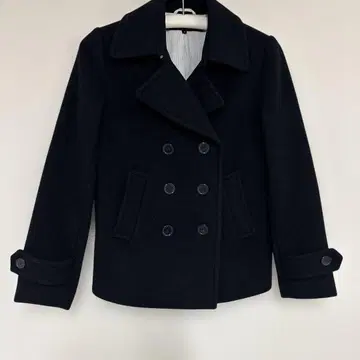 MERCURY 네이비 울 피 코트 더블 브레스트