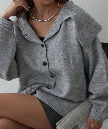 그레이 니트 가디건 리마인드미앤드포에버