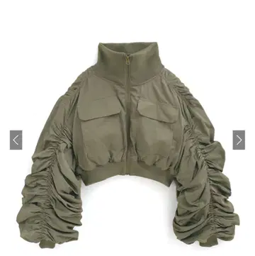 GRL 개더 슬리브 숏 기장 블루종 kd86