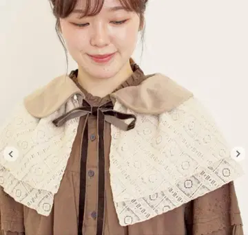 사만사 모스모스 [ 3WAY ] 레이어드 탈착식 옷깃 베이지