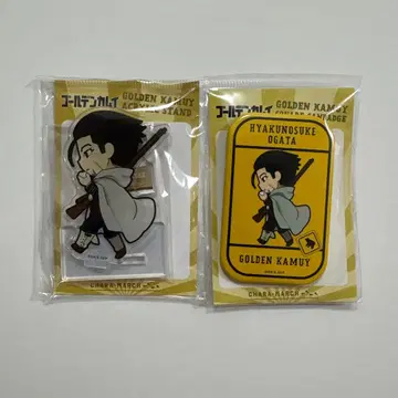 골든 카무이 오가타 햐쿠노스케 캐릭터 아크릴 스탠드 스퀘어 캔 배지
