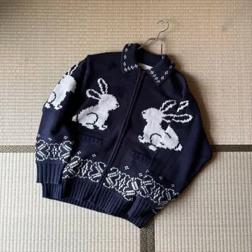 GU rokh 지유 로크 풀 집업 니트 자켓