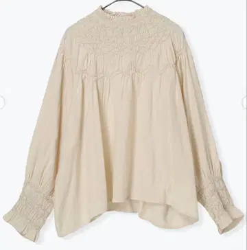 최종 가격 츠하루 바이 사만사 모스모스 핸드 스모킹 블라우스 아이보리