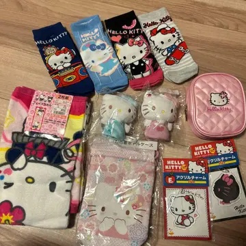 헬로키티 타월 양말 파우치