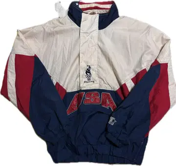 90s STARTER 하프 지퍼 풀오버 나일론 자켓 USA 모델
