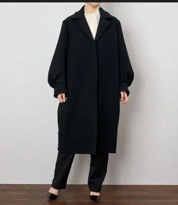 Pale Jute 블랙 롱 코트