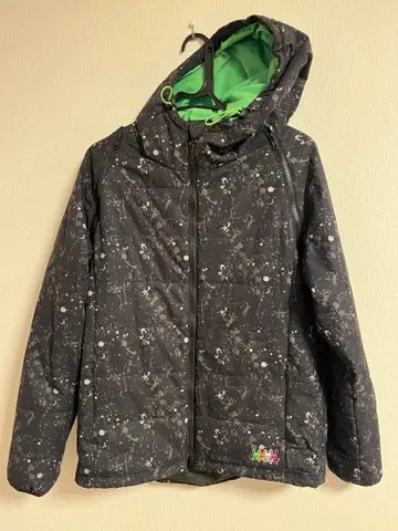 PSYCHO BUNNY 패딩 자켓 블랙/그린