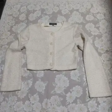 캐시캐시 아이보리 크롭 가디건 숏 볼레로 38