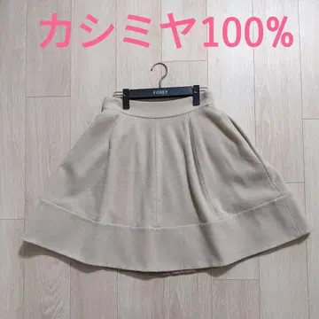 새상품급 FOXEY 캐시미어 100% 풍성한 스커트 40 폭시