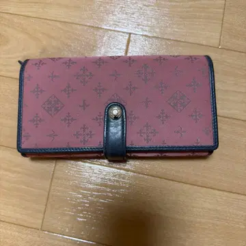 핑크 장지갑 가죽 카드 포켓 다수