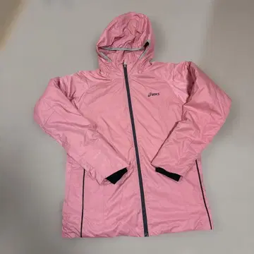 새상품급 asics 후드 부착 핑크 아우터