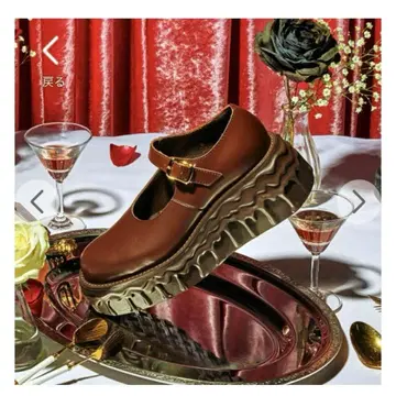 Q-pot. 메리제인 로퍼 초코 브라운 M 사이즈