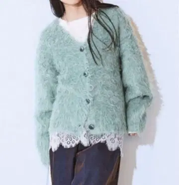 jeanasis 레이스 도킹 롱T