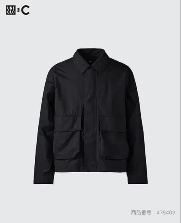 유니클로 C 코튼 숏 블루종 블랙