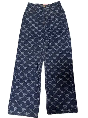 BAPY 프린트 와이드 데님