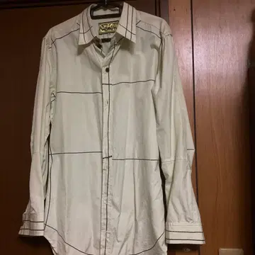 NEMETH 화이트 스트라이프 긴팔 셔츠 M