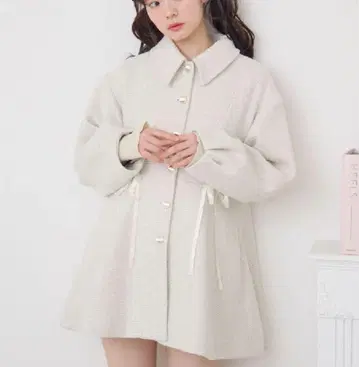 emsexcite / 레트로걸 플레어 트위드 코트 미사용 택 포함