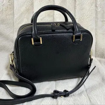 치아키 씨 프로듀스 10 포켓 미니 보스턴 백 이탈리아 가죽 블랙 새상품